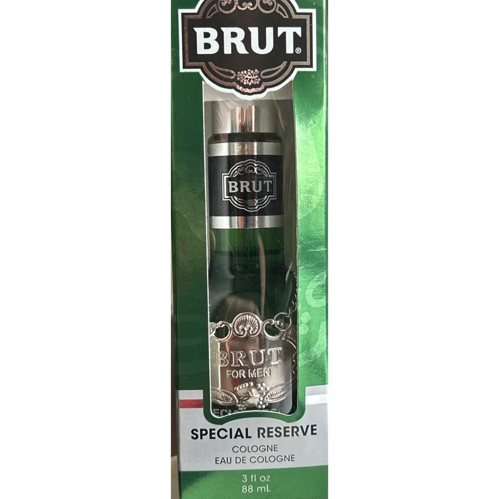 Brut Special Reserve Cologne 3 oz Spray forMen Vintage Glass Bottle New In Box